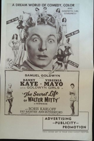The Secret Life Of Walter Mitty Pressbook1947 Danny Kaye,  Virginia Mayo