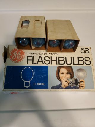 Vintage Ge Flash Bulbs 5b Box Of 5 Camera Flashbulbs General Electric