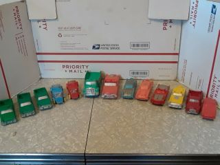Vintage 50s 60s Group Of 13 Various Auburn Rubber Toys Cars Trucks Toy Vehicles