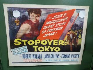 R1961 Stopover Tokyo Half Sheet 22x28 " Robert Wagner Japan Spy Thriller
