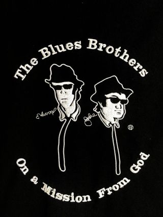 The Blues Brothers Button Up Shirt - On A Mission From God - Mens Size Medium