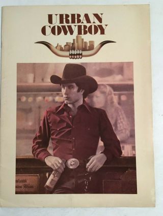 Vintage Urban Cowboy Movie Program John Travolta & Debra Winger 1980 Vg