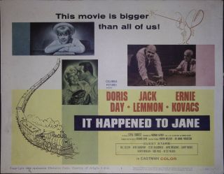 It Happened To Jane Lobby Title Card 1959 Doris Day,  Jack Lemmon