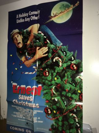 Ernest Saves Christmas Movie Poster 1988 Jim Varney Comedy P Worrell