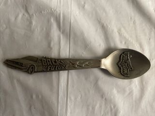 Vintage 1991 Delorean Back To The Future Pewter Spoon Universal Studios Usa Made