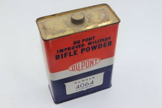 Empty Dupont Improved Military Rifle Vintage Advertising Tin
