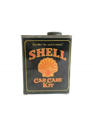 Vintage Shell Car Care Kit Can