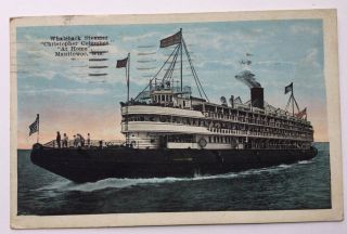 Vintage Postcard Whaleback Steamer Christopher Columbus Manitowoc Wisconsin