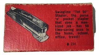 Vintage Box Of Swingline Staples Tot 50