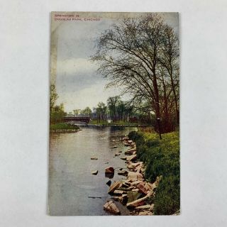 Vintage Postcard Chicago Illinois Douglas Park 1910