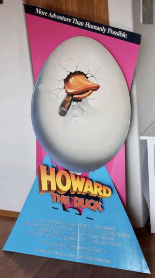 Vintage Howard The Duck 1986 Film Movie Theater Standee Real Gloss Photo (lucas)