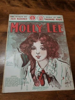 Molly Lee Vintage Sheet Music American Love Song And Intermezzo 1909 Morse