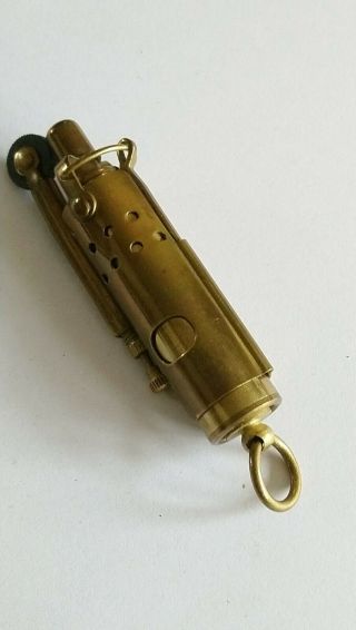 Vintage Brass Lighter - Trench Style - Sparking Flint