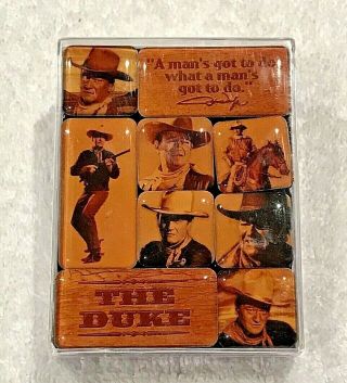 Vintage John Wayne 9 Piece Magnet Set In Package
