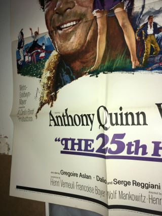 25th HOUR Movie Poster 1967 Anthony Quinn World War 2 Romania Drama WW2 3