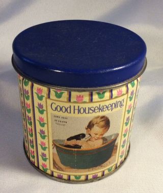 Vintage England Toffee ”good Housekeeping” Tin