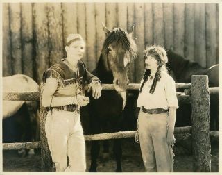 Yakima Canutt Gladys Mcconnell Vintage Rex The Devil Horse Silent Western Photo