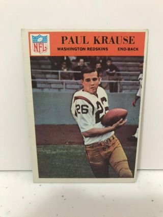 1966 Philadelphia Vintage Football Card - 186 Paul Krause Washington