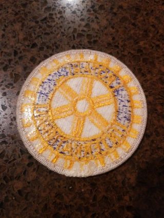 Vintage ROTARY INTERNATIONAL Round Embroidered Iron - On Patch 3 