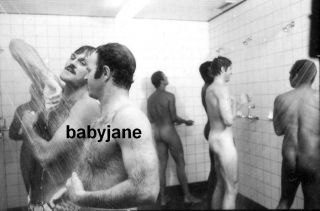029 John Beck James Caan Rollerball Hairy Chest Taking A Shower Photo