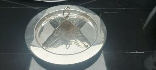 An Antique Silver Plated Cake Stand With Pierced Patterns.  By Jc&co.  Very Ornate.