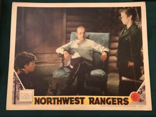 Northwest Rangers 1942 Mgm 11x14 " Western Lobby Card James Craig Darryl Hickman