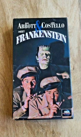 Abbott & Costello Meet Frankenstein Vhs 1948 Vintage