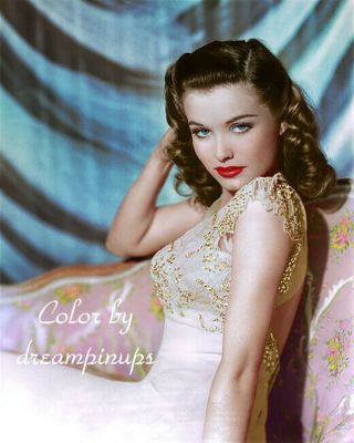 Lois Collier 1945 Hollywood Color Portrait Slinky Brunette