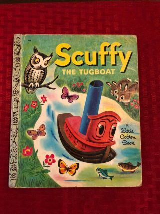 Vintage A Little Golden Book Scuffy The Tugboat Copyright 1955 Education Rare