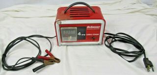 Vintage Schauer Battery Charger Model 0124 - 04 / A6612 6 & 12 Volts 4 Amps