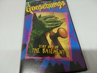 Rl Stine Goosebumps Vhs Tape Stay Out Of The Basement Vintage 1996 Clamshell 90s