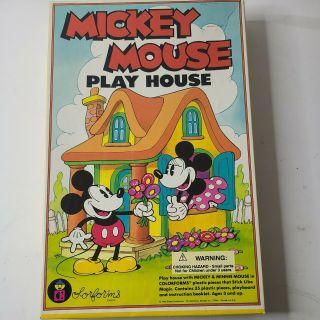 Vintage 90s Mickey Mouse Play House Colorforms Reusable Peel Stickers Complete