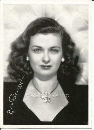 Elegant Joan Bennett Vintage Hollywood Fan Photo
