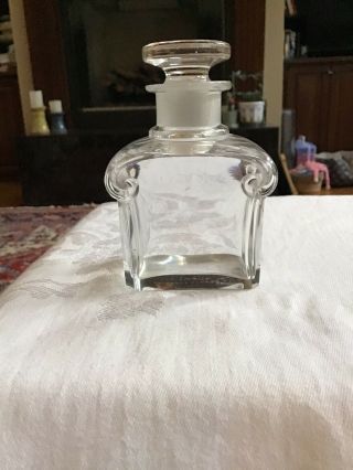 Vintage Guerlain Paris Baccarat Crystal Perfume Bottle With Stopper Empty