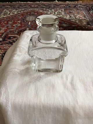 Vintage GUERLAIN Paris BACCARAT Crystal Perfume Bottle WITH STOPPER EMPTY 2
