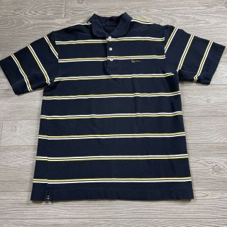 Vintage Karl Kani Gold Black Striped Short Sleeve Polo Shirt Mens Size Xl M21