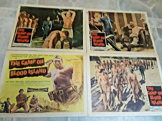 Lc Set 1958 Columbia Camp On Blood Island W/ Carl Mohner Wwii Movie