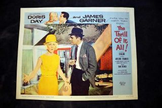 The Thrill Of It All Doris Day James Garner Vintage Movie Lobby Card 11 " X14 "