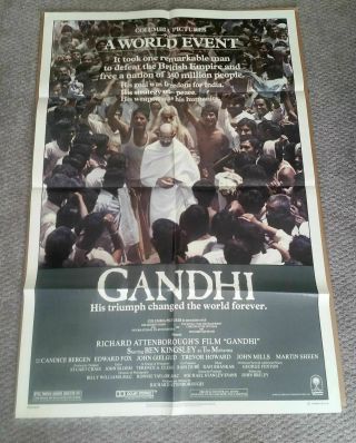 Gandhi Movie Poster 27x41 Inch One Sheet Poster Best Picture 1983