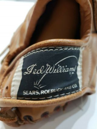 vintage Ted Williams 1662 Sears Roebuck & Co.  baseball glove 2