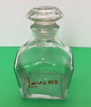 Vintage Lavoris Mouthwash Glass Bottle With Stopper