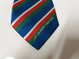 MOLIRE MOLENDO Rugby Club Tie Blue Green Red Polyester Vintage T68 2