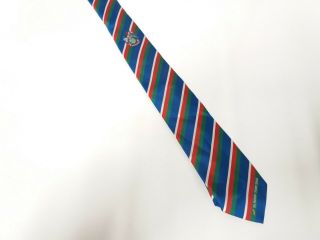 MOLIRE MOLENDO Rugby Club Tie Blue Green Red Polyester Vintage T68 3