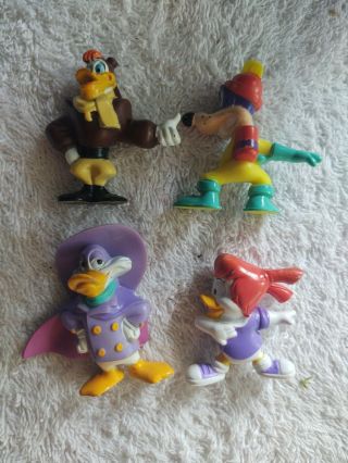 Darkwing Duck Kellogg Cereal Toy Vintage Action Figure 4 Piece Set Disney