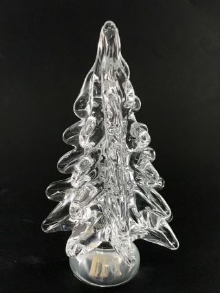 Riekes Chalet 24 Lead Crystal Lead Glass Tree Christmas Holiday Decor 6 1/2 "
