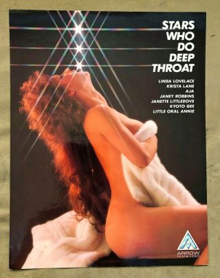 Linda Lovelace - “stars Who Do Deep Throat” Adult Advertising Slick (1989)