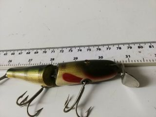 Very Rare Vintage,  Wooden Creek Chub - - Jointed Pikie Minnow - - Pike Fishing Lure