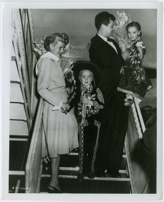 Rita Hayworth,  Orson Welles Arrive In Mexico Lady From Shanghai Photograph 1947