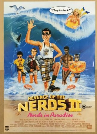 Revenge Of The Nerds 2 Australian One Sheet Movie Poster Film