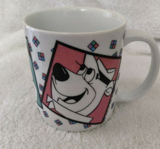 Vtg 1993 Hanna Barbera Scooby Doo Fred Flintstone Yogi Bear Coffee Mug Cup 8 Oz